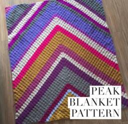 Crochet Blanket Pattern Peak Stripe Using Corner To C2C Stitch Stash Buster Project - thumbnail 2