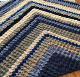 Crochet Blanket Pattern Peak Stripe Using Corner To C2C Stitch Stash Buster Project