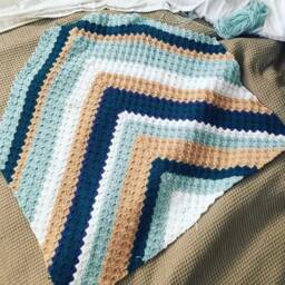 Crochet Blanket Pattern Peak Stripe Using Corner To C2C Stitch Stash Buster Project - thumbnail 3