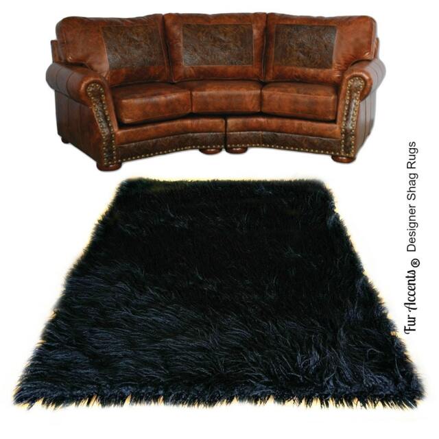 Faux Fur Thick Shag Sheepskin Accent Rug -Plush Stylish Rectangle - 6 Great Colors & Sizes Designer Rugs Accents Usa - image 1