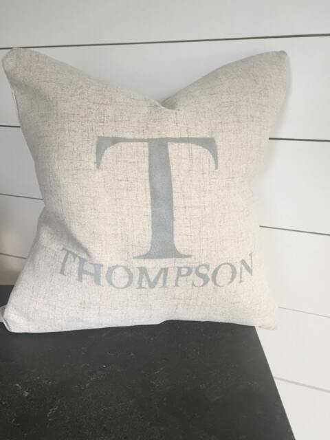 Custom Last Name Pillow -18 X 18, Home Decor, Cushion, Throw Pillow, Gift, Present, Custom Home, House, Love, Faith, Vintage