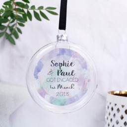 Engagement Bauble - Gift She Said Yes Gift Keepsake Christmas Happy