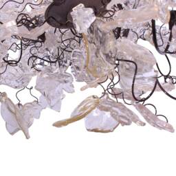 Floral Chandelier Resin Flowers & Leaves, Dining Room Lighting - thumbnail 4