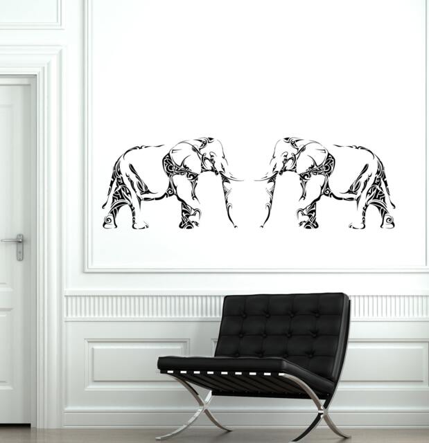Wall Vinyl Elephant Romantic Animal Ornament Mural Decal 1762Dz - image 1