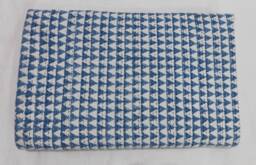 Handblock Cotton Kantha Quilt, Indian Bedspread Throw - thumbnail 1