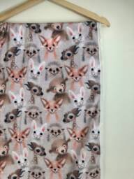 Handmade Woodland Animal Fleece Baby Blanket, Soft Throw - thumbnail 1