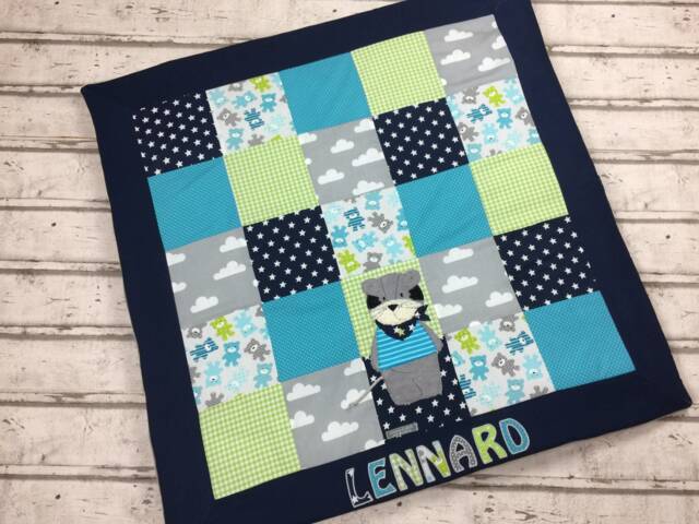 Baby Blanket/Playmat Patchwork Tiger Krd3085 - image 1