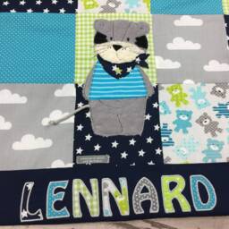 Baby Blanket/Playmat Patchwork Tiger Krd3085 - thumbnail 4