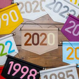 Important Year Wall Banner. Special Birth Year. Nursery Decor. Felt Hanging Flag - thumbnail 2