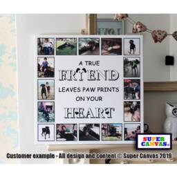 Dog Puppy Custom Family Pet Portrait Picture Photo Frame Collage Wall Art Framed Canvas Print Handmade Memorial Christmas Gift - thumbnail 2