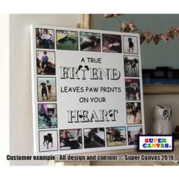 Dog Puppy Custom Family Pet Portrait Picture Photo Frame Collage Wall Art Framed Canvas Print Handmade Memorial Christmas Gift - thumbnail 3