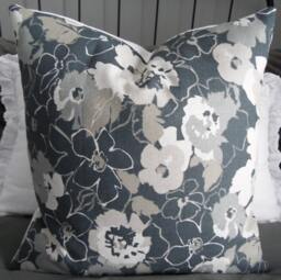 Floral Pillows.slipcovers.home Decor Pillow Covers.blues.taupe.ivory.grey.toss Pillow.throw Pillows - thumbnail 1