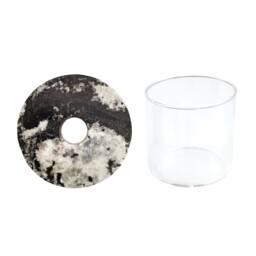 Upcycled Stone Prop Disc + Glass - thumbnail 3