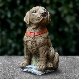 Unique Labrador Sculpture Concrete Dog Figurine Cement Animal Ornament Stone Decoration Memorial Statue Dog Lover Gift Yard Art - thumbnail 3