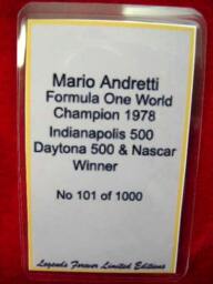 Mario Andretti Figurine, Legends Forever, Limited Edition - 1 Of 1000 - thumbnail 4