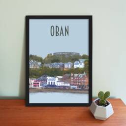 Oban Scotland Travel Poster - Vintage Style Art Print - thumbnail 1
