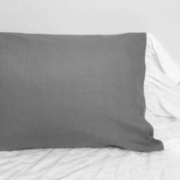 Pair Of Color Block Linen Pillow Cases With Mermaid Country Long Ruffles - Multiple Colors, Mix Match Your Way - thumbnail 3