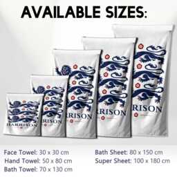 Three Lions Personalised Name England Flag Bath Beach Towel Football Supporter St Georges Cross Sports Fan Holiday Gift Present For Him Her - thumbnail 4