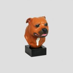 Staffordshire Bull Terrier, Dog Marble Statue, Painted, Limited Edition, Make Your Own Artdog - thumbnail 3