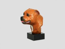 Staffordshire Bull Terrier, Dog Marble Statue, Painted, Limited Edition, Make Your Own Artdog
