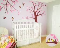 Tree Wall Decals Nursery Decal Large Tree & Branch Decor Huge Sticker Murals Tattoo Kw017-2 - thumbnail 1