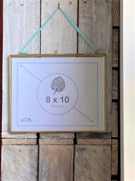 10 X 8 Vintage Decorative Glass Folding Frame in Antique Gold - Home Deco, Picture, Gallery, Rustic, Hanging, Kiko - thumbnail 1