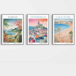 Travel Prints, Any City Country City Prints Travel Poster Custom Personalised Wall Art Home Decor Print Birthday Gift - thumbnail 3