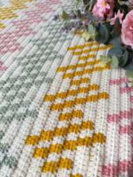Chevron Tiles Blanket Pattern - Crochet PDF Download Tapestry Throw - thumbnail 4