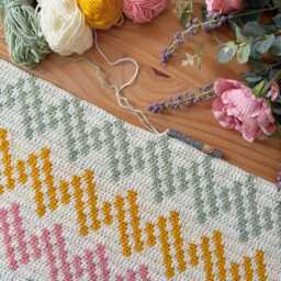 Chevron Tiles Blanket Pattern - Crochet PDF Download Tapestry Throw - thumbnail 2