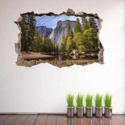 Forest River Mountains Scenery Wall Decal Sticker Mural Poster Print Art Home Office Decor Ae7 - thumbnail 3