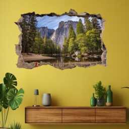 Forest River Mountains Scenery Wall Decal Sticker Mural Poster Print Art Home Office Decor Ae7 - thumbnail 2