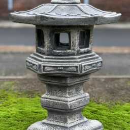 Outdoor Pagoda Figurine Stone Lantern Statue Cement Ornament Concrete Zen Garden Decoration Pagoda Lover Gift Front Door Art - thumbnail 2