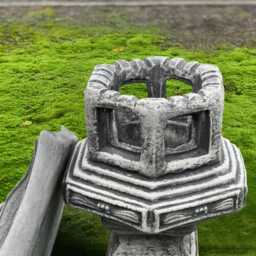 Outdoor Pagoda Figurine Stone Lantern Statue Cement Ornament Concrete Zen Garden Decoration Pagoda Lover Gift Front Door Art - thumbnail 4