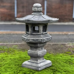 Outdoor Pagoda Figurine Stone Lantern Statue Cement Ornament Concrete Zen Garden Decoration Pagoda Lover Gift Front Door Art - thumbnail 1