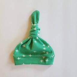 Organic Gender Neutral Newborn Set. Swaddle Blanket & Hat Green Photo Prop. Baby Shower Gift - thumbnail 2