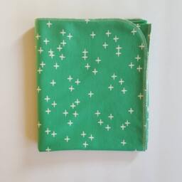 Organic Gender Neutral Newborn Set. Swaddle Blanket & Hat Green Photo Prop. Baby Shower Gift - thumbnail 3
