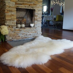 Original Giant White Genuine Natural Sheepskin Rugs Exclusive Rug Throw Carpet Outdoor Cheap Shag - thumbnail 3