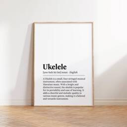 Ukelele Watercolour Art Print - Set Of 3 Music Artwork - Watercolor Poster Wall Musician Instrument Picture Decor Room Gift - thumbnail 3