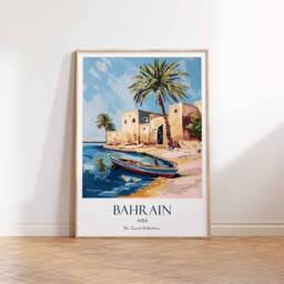 Bahrain Print, Travel Poster, Middle East Islamic Decor, Gift For Muslim, Art - thumbnail 2