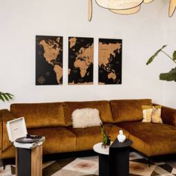 World Map Wall Art 5Th Anniversary Gift, Push Pin Gift For Boyfriend, Apartment Decor 3 Piece Art, Travel Couples - thumbnail 2