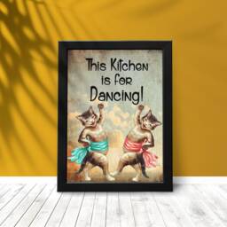 This Kitchen Is For Dancing Cats Kittens Print Funny Sign Home Decor - thumbnail 3