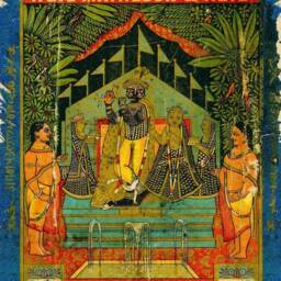 India, Trade Label, Glasgow, Wall Hanging, Pull Down Chart, Early 1900S, Fabric Neil Matheson & Reid, Dancers, Ethnic, Costume - thumbnail 3