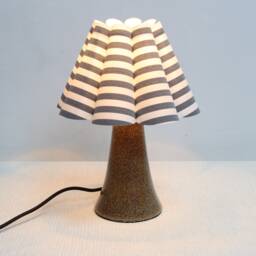 Gray Striped Fabric Lampshade Table Lamp For Home Decor-99# - thumbnail 4