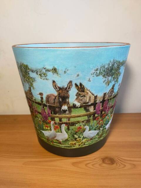 Plant Pots, Planter & Pot, Flower Pot, Garden Pot, Ceramic Pot, Indoor & Outdoor Pot, Decoupage, Gift, Decoration, Pot Saucer, Plant Planter - image 1