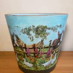 Plant Pots, Planter & Pot, Flower Pot, Garden Pot, Ceramic Pot, Indoor & Outdoor Pot, Decoupage, Gift, Decoration, Pot Saucer, Plant Planter - thumbnail 2
