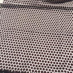 Pillowcase With Crocheted Edging Brown Organic, Polka Dot, Granny Chic, Shabby Cottage Chic - thumbnail 2