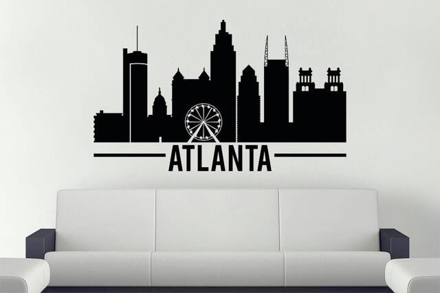 Atlanta Wall Decal, Skyline Vinyl Decal. Georgia Home Decor, Bedroom Sticker, Office Decal - image 1