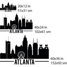 Atlanta Wall Decal, Skyline Vinyl Decal. Georgia Home Decor, Bedroom Sticker, Office Decal - thumbnail 3