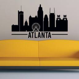 Atlanta Wall Decal, Skyline Vinyl Decal. Georgia Home Decor, Bedroom Sticker, Office Decal - thumbnail 2