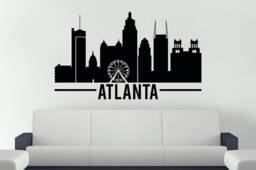 Atlanta Wall Decal, Skyline Vinyl Decal. Georgia Home Decor, Bedroom Sticker, Office Decal - thumbnail 1